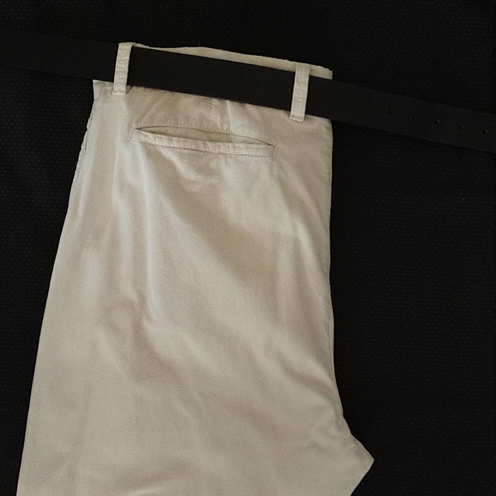 Cream corduroy dress pants